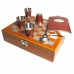 Шахматный подарочный набор с флягой, воронкой и стаканами