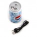 Портативная MP3 колонка банка Pepsi с дисплеем (MP3 / FM / USB / TF / AUX)