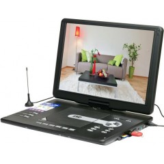 Портативный DVD-плеер XPX EA-158D 18" с поддержкой внешней ТВ-антенны (TV / 3D / Game / USB)