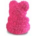 Медведь из бутонов роз с лентой (40 см.) + подарочная коробка