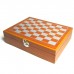 Походный подарочный набор с шахматами, флягой, стопками, вилкой, ложкой