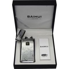 Металлическая электродуговая USB зажигалка BAIHUI